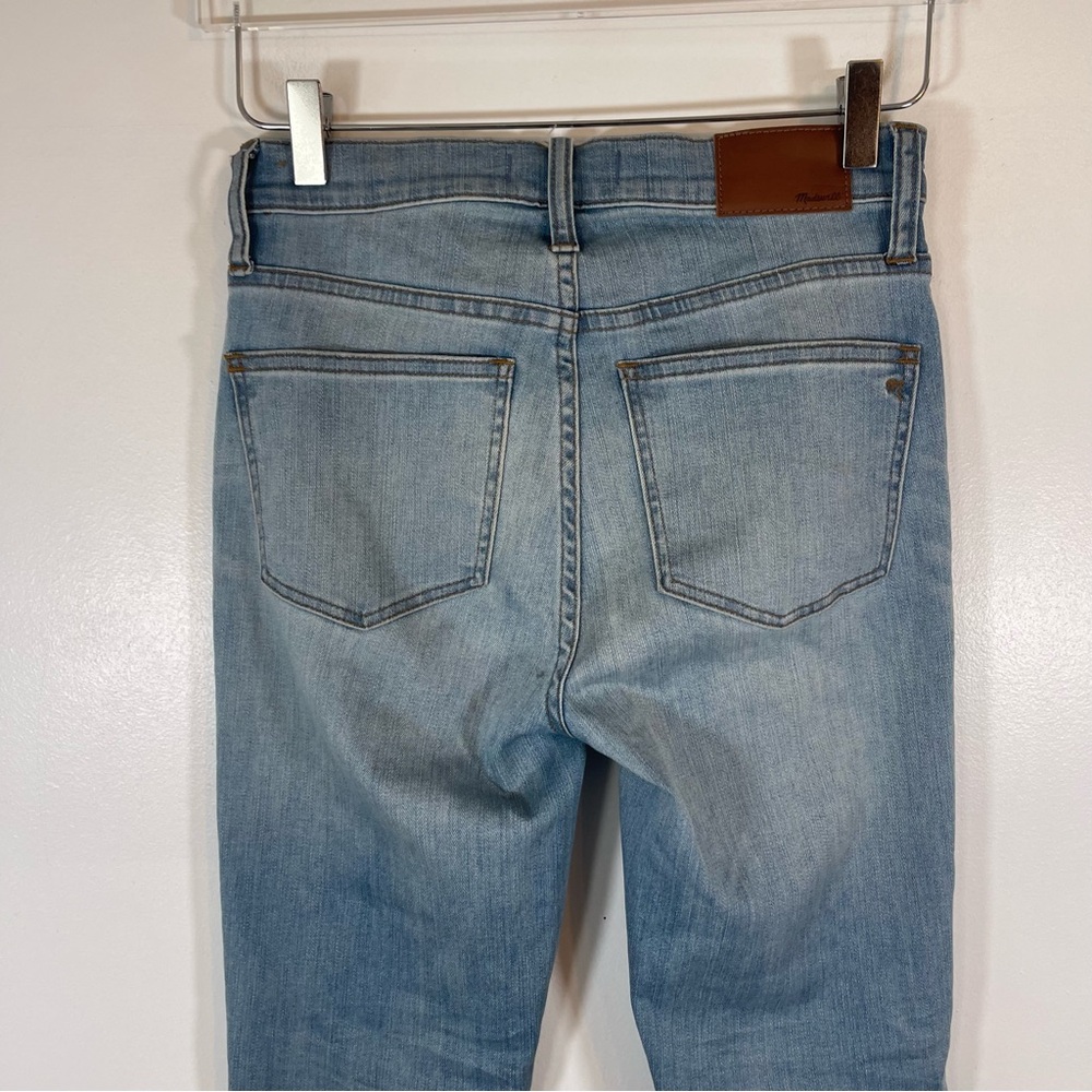 Madewell Cali Demi-Boot Jeans raw hem high waist blue jeans size 25 - Picture 6 of 7